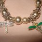Silver stretch butterfly charm bracelet - eg16