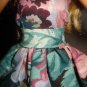 Pink & green floral semi-formal dress for Barbie Dolls - ed114
