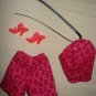 Short set in hot pink leopard print fabric for Barbie Dolls - ed122