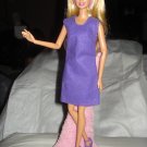 Short purple dress with all over sparkles for Barbie Doll - ed126