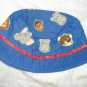 Baby / toddler hat with appliqued wild animals & ribbon trim - ekho1d