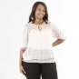 Ava Dee Plus White Size Pleasant Blouse 1x- 3x