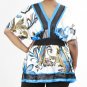 Women's Plus Size Belted Top With Paisley Print  size 1x- 3x