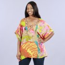 Madison Paige Pink and orange Plus Size Tunic size 1x- 3x