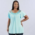 Plus Size blue blouse 1x- 3x