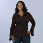 Kaelyn Max Chocolate plus size blouse 1x- 3x