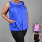 Plus Size Sleeveless Blouse blue size 1x- 3x