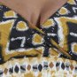 Meetu Magic Colorful Mixed Print Plus Size Maxi in Gold