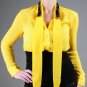 Kaelyn Max Missy Yellow Tie It Up Button Down Blouse