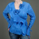 Kaelyn Max Missy 2-Piece Side Tie Ruffle Blouse with Matching Camisole
