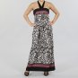 JFW Halter Tie Maxi with Jewel Tones and Modern Print