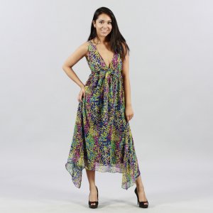 Madison Paige Chiffon Tea Length Dress
