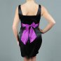 Wishes Junior Black Dress with Sequined Animal Print Top and Fucshia Waistband