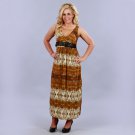 Mlle Gabrielle Missy Maxi with Snakeskin Pattern and Faux Leather Belt