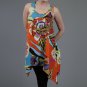 Madison Paige Colorful Sleeveless Tunic in Orange