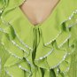 Kaelyn Max Classic Junior Blouse with Front Ruffles and Embellishment