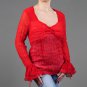 Kaelyn Max Junior Sheer Blouse with Sweetheart Neckline