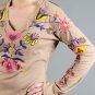 Charlette Russe Missy V-Neck Top with Colorful Embroidery