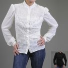 Missy Festive Mandarin Collar Blouse