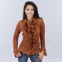 Kaelyn Max Missy Ruffle Blouse With Front Button Closure