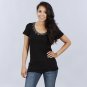 Metric Embellish Scoop Neck Top