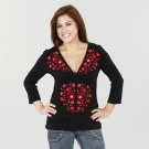 Antoinette C. Missy Designer Embroidered Empire Waist Tunic