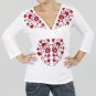 Antoinette C. Missy Designer Embroidered Empire Waist Tunic