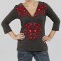 Antoinette C. Missy Designer Embroidered Empire Waist Tunic