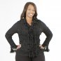 Kaelyn Max Plus Size Blouse with Stylish Heart-Shaped Fringe