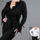 Kaelyn Max Missy 2-Piece Side Tie Ruffle Blouse with Matching Camisole