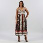 Meetu Magic Colorful Mixed Print Plus Size Maxi in Red