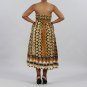 Meetu Magic Colorful Mixed Print Plus Size Maxi in Gold