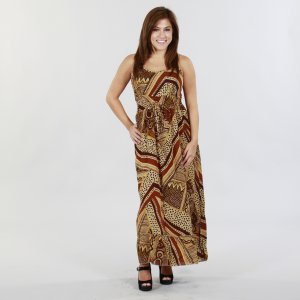 Mlle Gabrelle Printed Crepe Rayon Maxi Dress