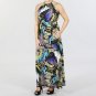 Mlle Gabrielle Printed Maxi Dress with Halter Styling