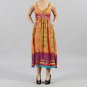 Meetu Magic Colorful Empire Waist Maxi i Yellow and Fuchsia