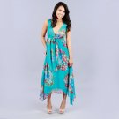 Madison Paige Floral Chiffon Tea Length Dress
