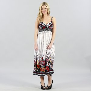 Meetu Magic Maxi Rayon Challis Dress with Silver Embellisment in Black and Fuchsia