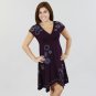 Antoinette C. Missy Short Sleeve Handkerchief Hem Dress with Floral Pattern