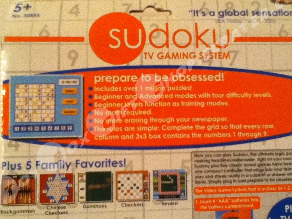 Sudoku TV Gaming System Over 1 Million Puzzles Beginner and Advanced ...