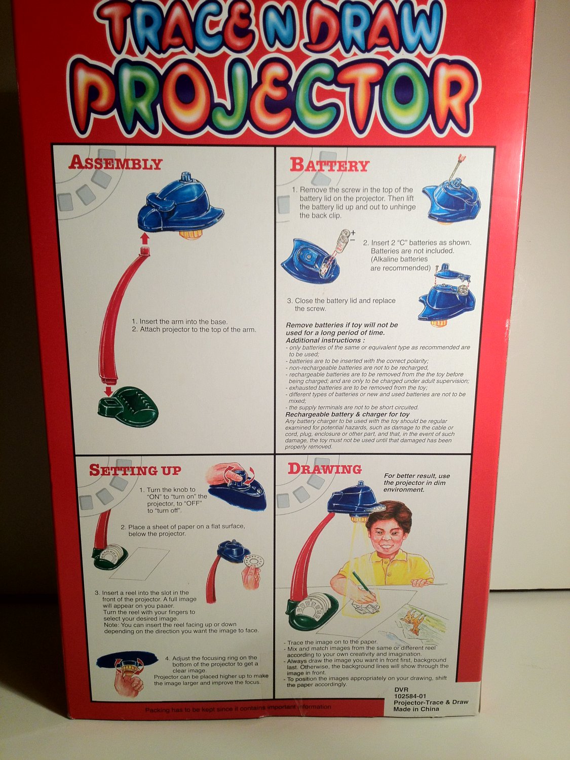 Trace N Draw Projector Simple as 1, 2, 3 Create Your Own Work Plus Drawing Reels and Storage