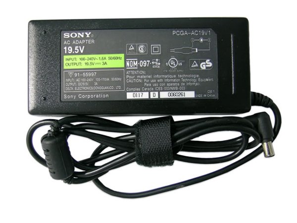 Original OEM Sony PCGA-AC19V1 19.5V 3A Notebook Ac Adapter