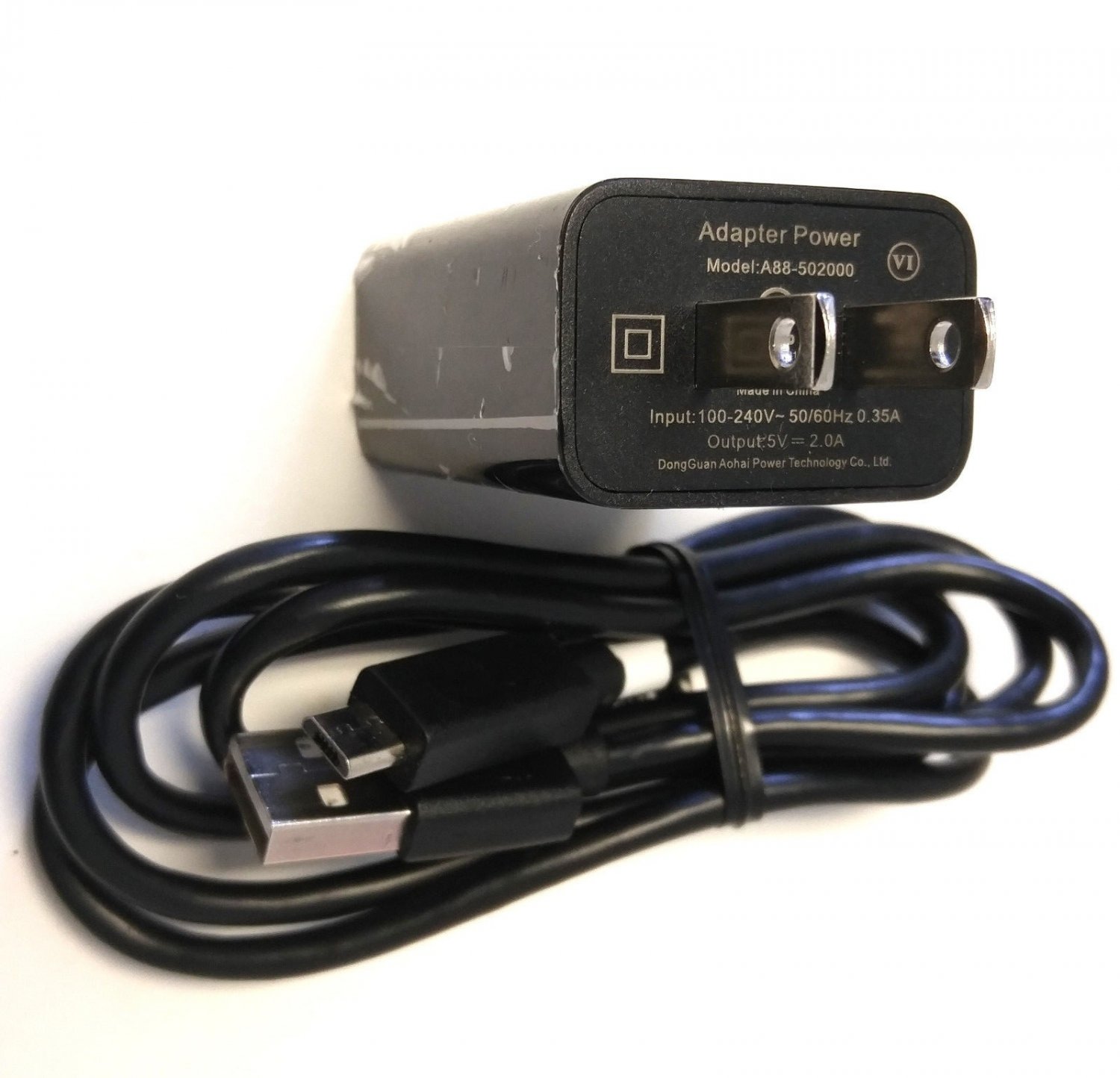 Original OEM DongGuan A88-502000 10W 5V 2A Ac Adapter Power Wall USB Charger & Micro USB Cable