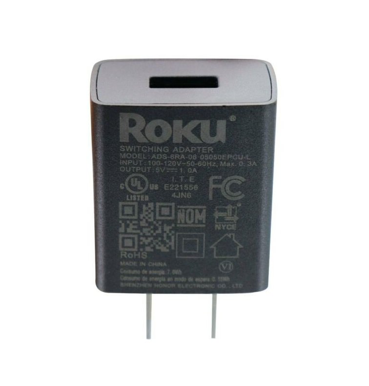 Original OEM Roku ADS-6RA-06 05050EPCU-L 5V Switching Adapter & Micro USB Cable