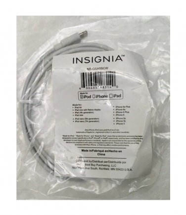 New Original OEM Insignia NS-GSA5SCW USB Wall Cable for iPhone, iPod, iPad