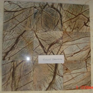 Marble Tile 12x12 Rain Forest Brown Polished