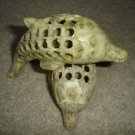 D025-PAIR OF CARVED DOLPHIN (6.5X2.5)