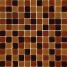 Mosaics 1X1 GLASS BROWN BLEND (Crystallized Blend) 12x12