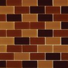 Mosaics1X2 GLASS BRICK BROWN BLEND (CrystallizedBlend) 12x12