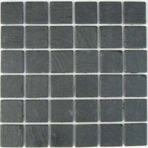 Mosaics 2X2 SLATE BLACK (Tumbled) 12x12
