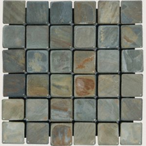 Mosaics 2X2 SLATE RUSTIC GOLD (Tumbled) 12x12